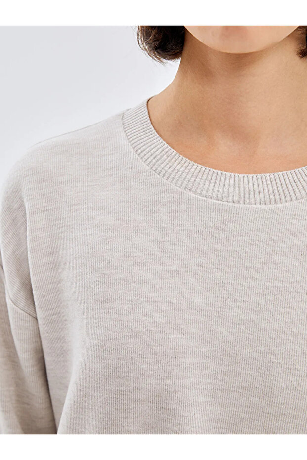 LCW Vision Ekru Melanj Bisiklet Yaka Kadın Triko Kazak - 3