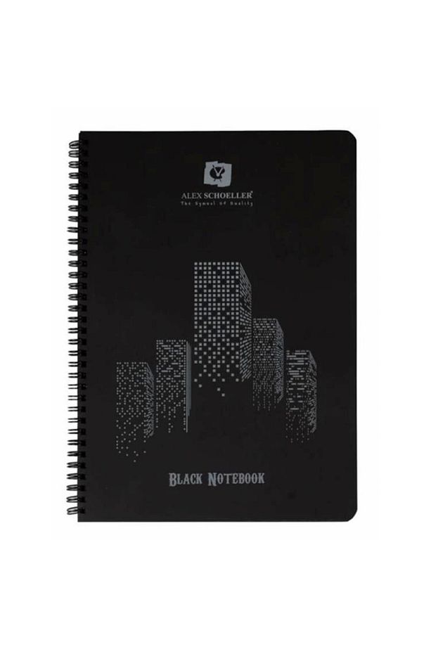 Alex Spiralli A4 Pp Kapak Siyah Defter 60yp. Alx-1944 - 1