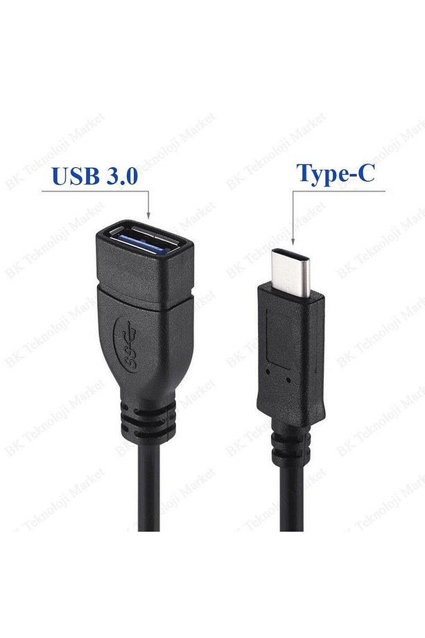 Uzun Type-c Otg 1 Metre Typec Otg 1 Metre Type C Erkek Usb Dişi Kablo - 4