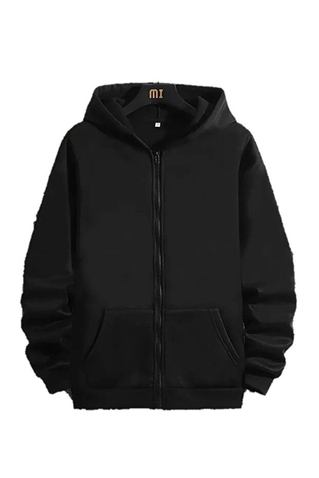 Unisex Hooded Zipper Sweatshirt Large Size