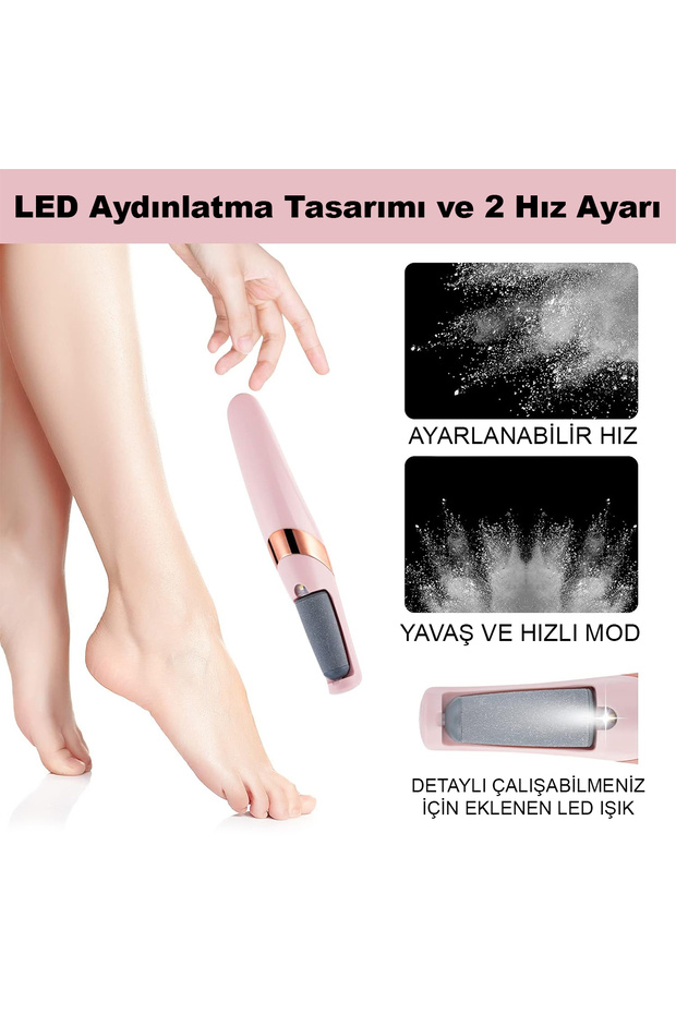 Şarjlı Ayak Törpüsü - Pedikür ve Ayak Bakım Aleti - 8
