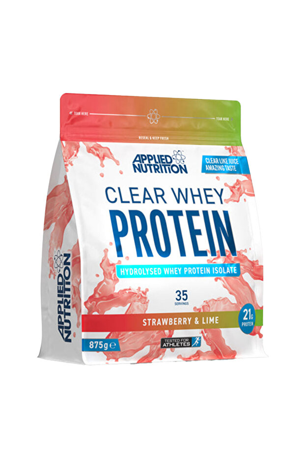 Clear Whey Protein, Strawberry Lime, 875 GM, 21g Protein, 5g BCAAs | Low Carb & Low Sugar, Vegan Friendly Whey Protein