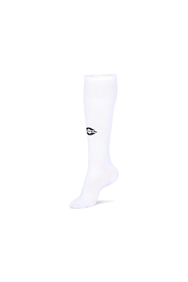 جوارب كرة قدم سادة، بيضاء، متوسطة الحجم، بطول الركبة، مناسبة للرياضة (رجال ونساء) - 5