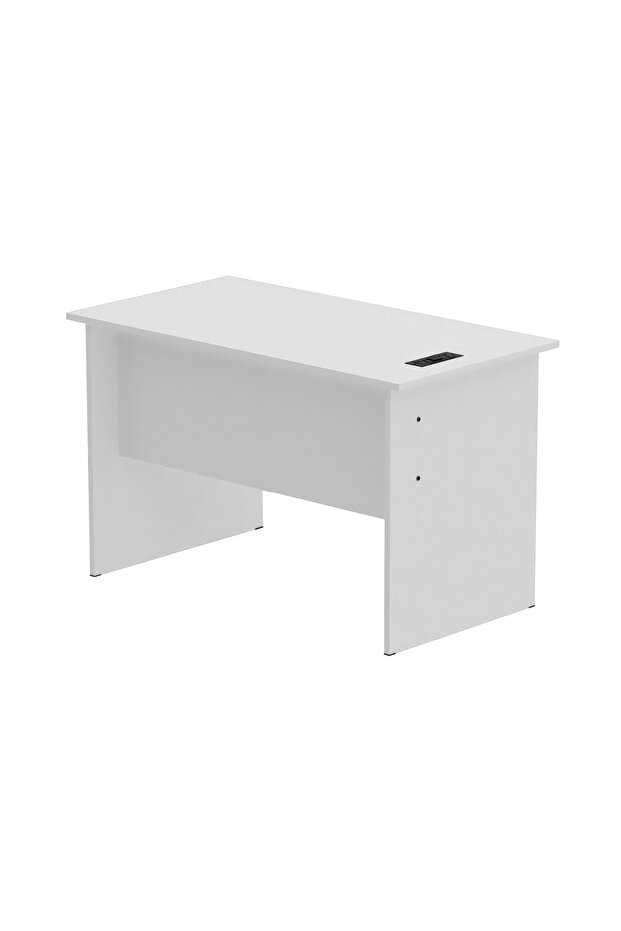 White MP1-WO-WHT-PM Writing Table with Power Module, Power Strip Desktop Socket Board - 6
