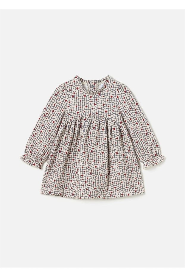 Baby Girl Printed Dress Gray 2926