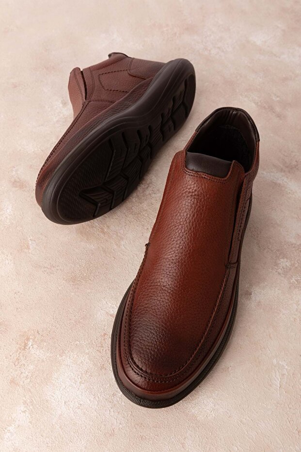 Erkek Hakiki Deri Hafif Faylon Taban Günlük Bot Src.707 - 6