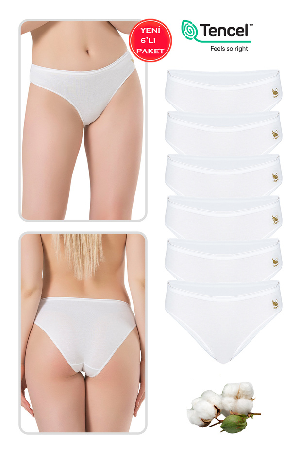 Özkan 23924 6 Pack Women's Cotton Modal Flexible Soft Slip Panties
