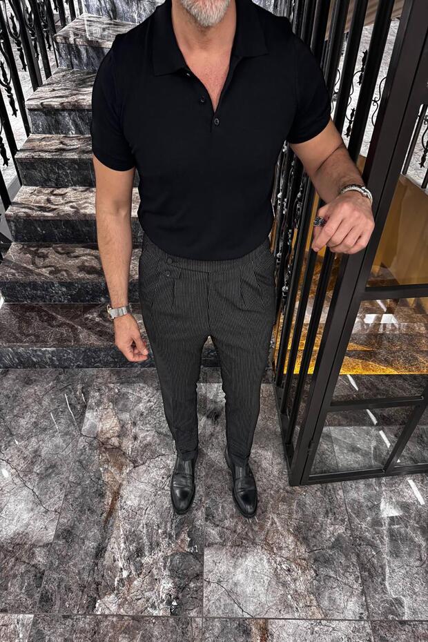 DÜĞMELİ  POLO YAKA KISA KOL TRİKO - 3