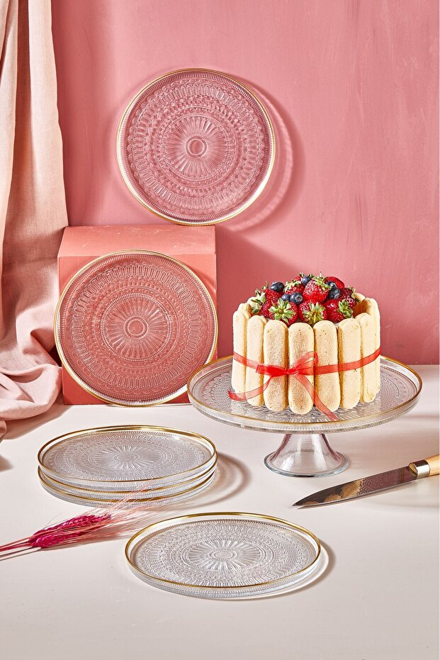 Serenity 7 Piece Cake/Cake/Dessert Presentation Plate Set