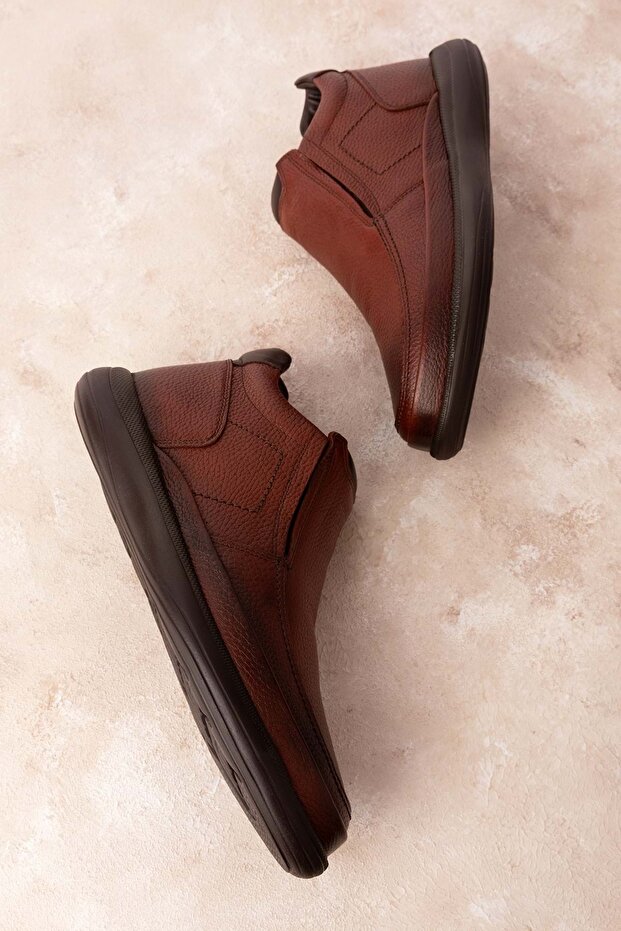 Erkek Hakiki Deri Hafif Faylon Taban Günlük Bot Src.707 - 3