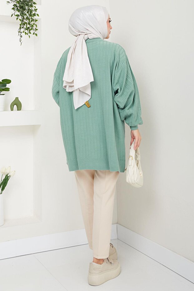 Balon Kol Triko Tunik Mint HM2519 - 4