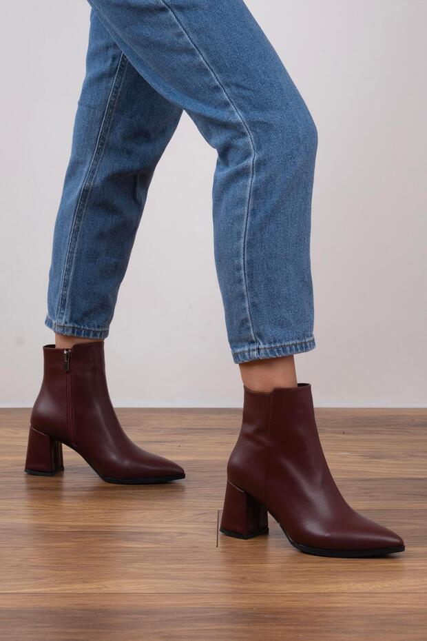 Topuklu Bot Bordo - 3
