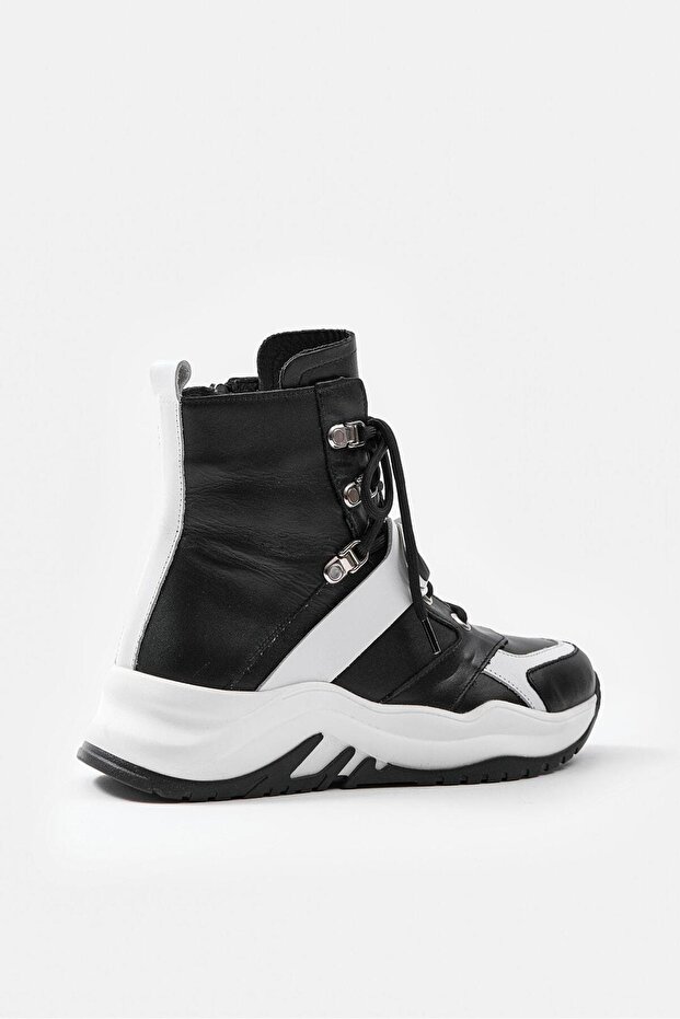 Jane Siyah Hakiki Deri Kadın Bot - 4