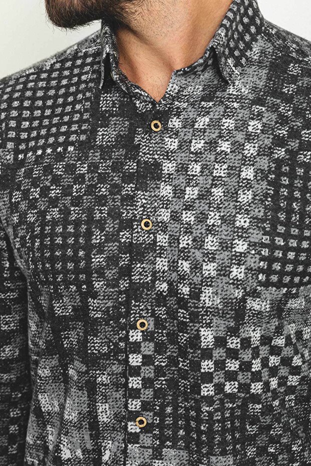 Shirt with Hidden Button - 2