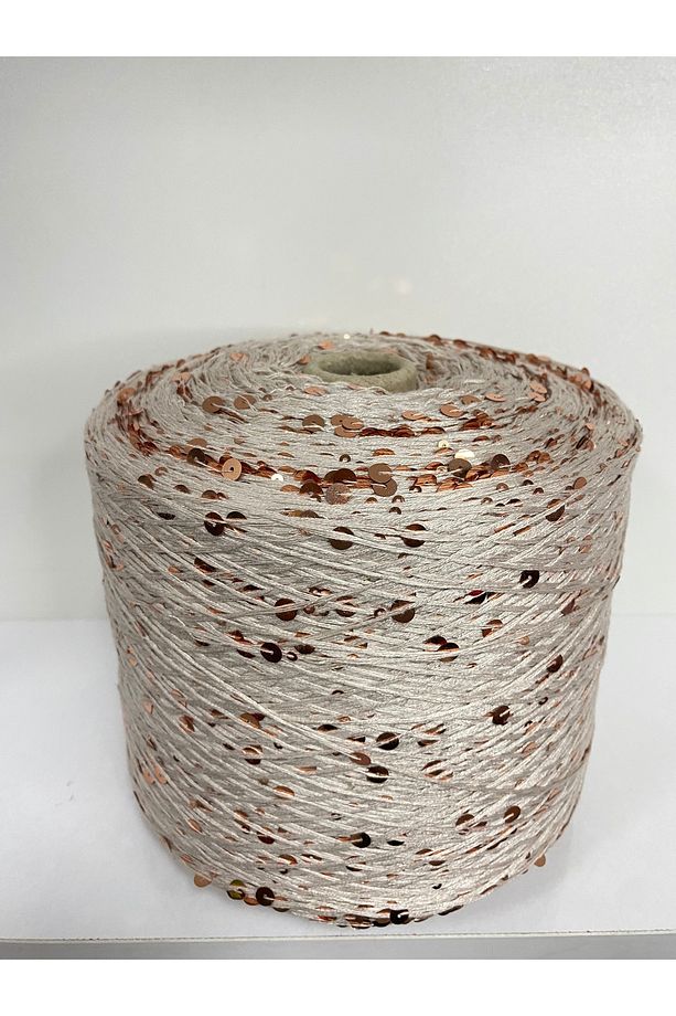 Viskon Pamuk 3mm 6mm Iri Pullu Örgü Ipi Renk Taş Bakır Sim Pullu Görsel Net 200 gr - 4