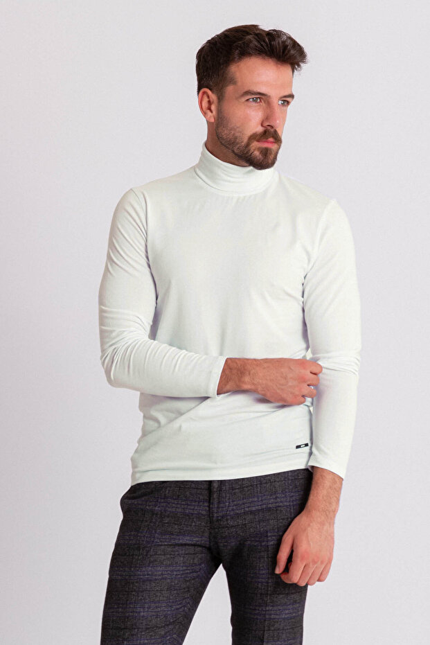 الياقة المدورة القطنية الممشطة - 1