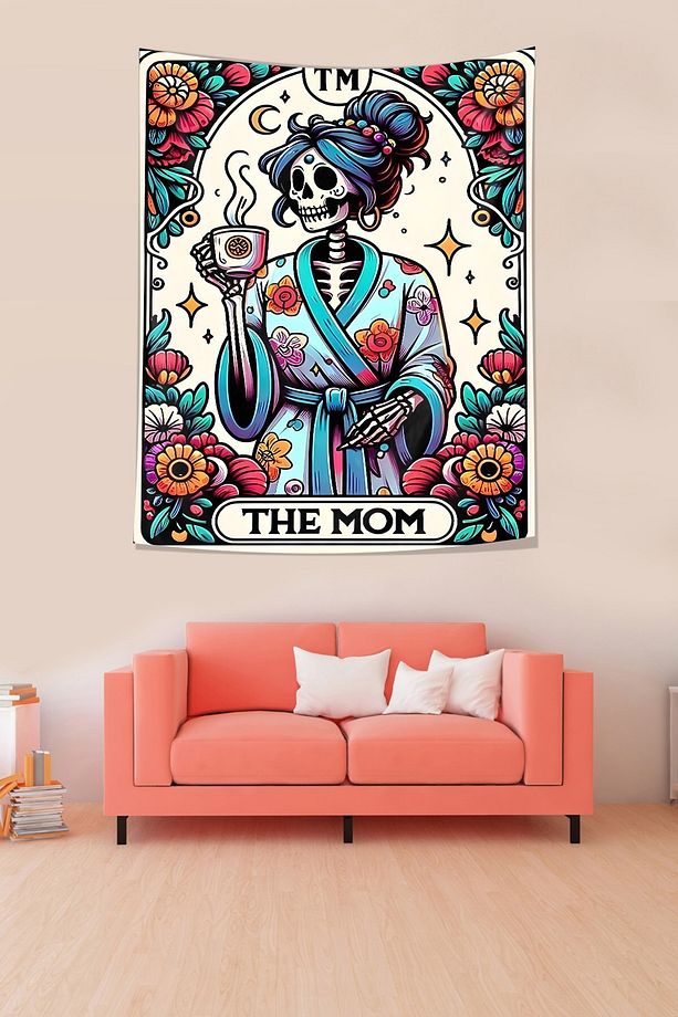 Her Şeye Yeten Anneler Annelik Kutsaldır Leke Tutmaz Kumaş Duvar Örtüsü Duvar Halısı Tapestry - 1