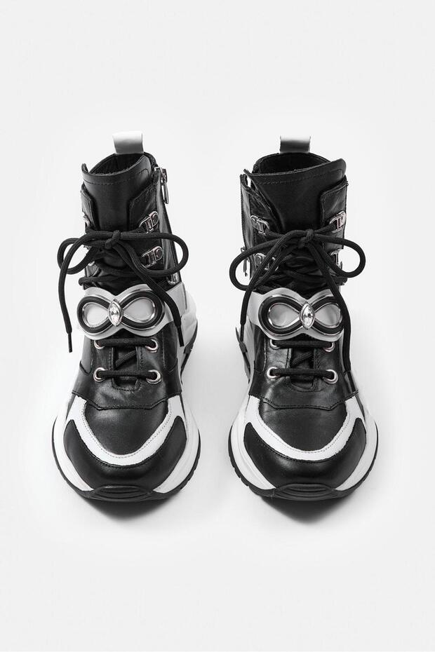 Jane Siyah Hakiki Deri Kadın Bot - 2