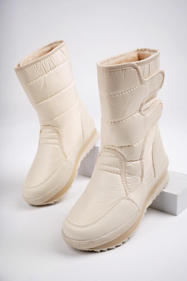 Damskie buty przeciwdeszczowe i śniegowe Felya Gwarantowane, futrzane i zapinane na rzepy - 2