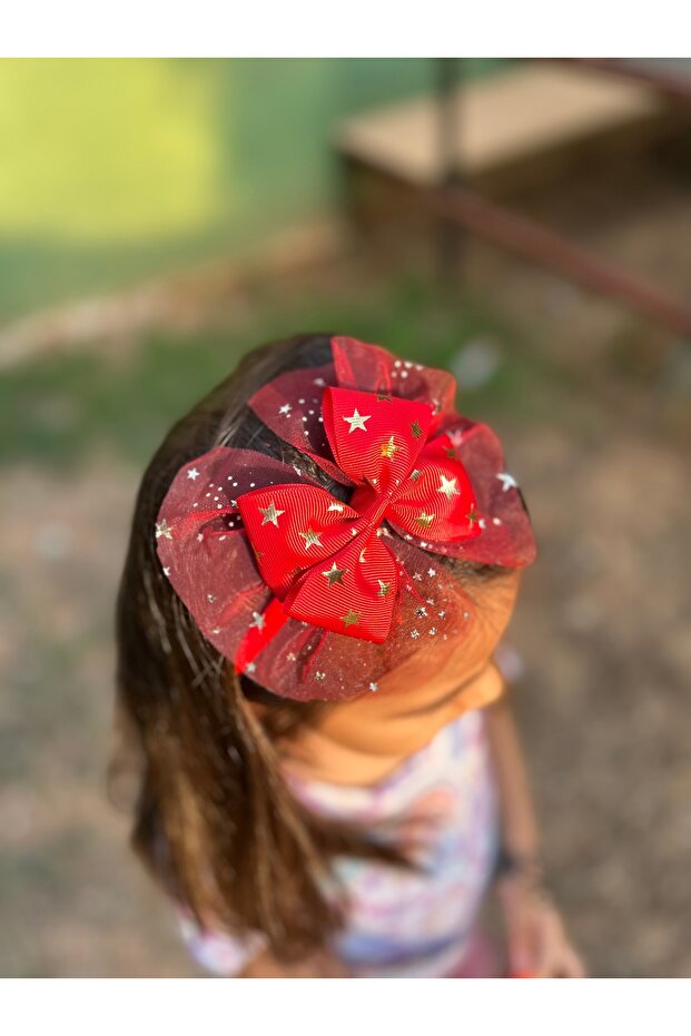 Custom-Made Ribbon Crown Buckle with Star Pattern Ribbon Loose Detail