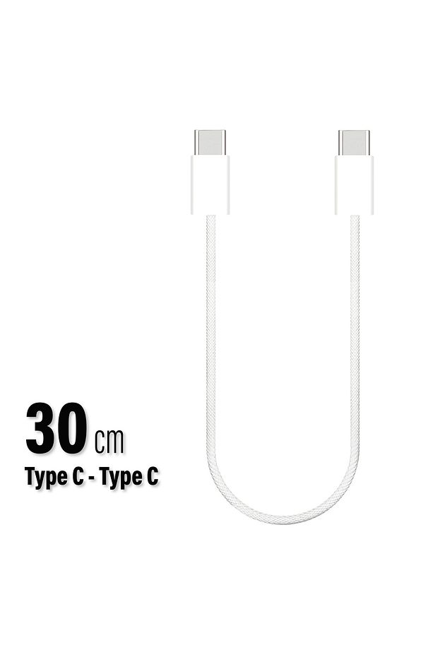 Kısa 30cm TYPE C Şarj Kablosu 60W HIZLI Type-C Girişli Samsung Telefon Uyumlu Type C to Type C - 7
