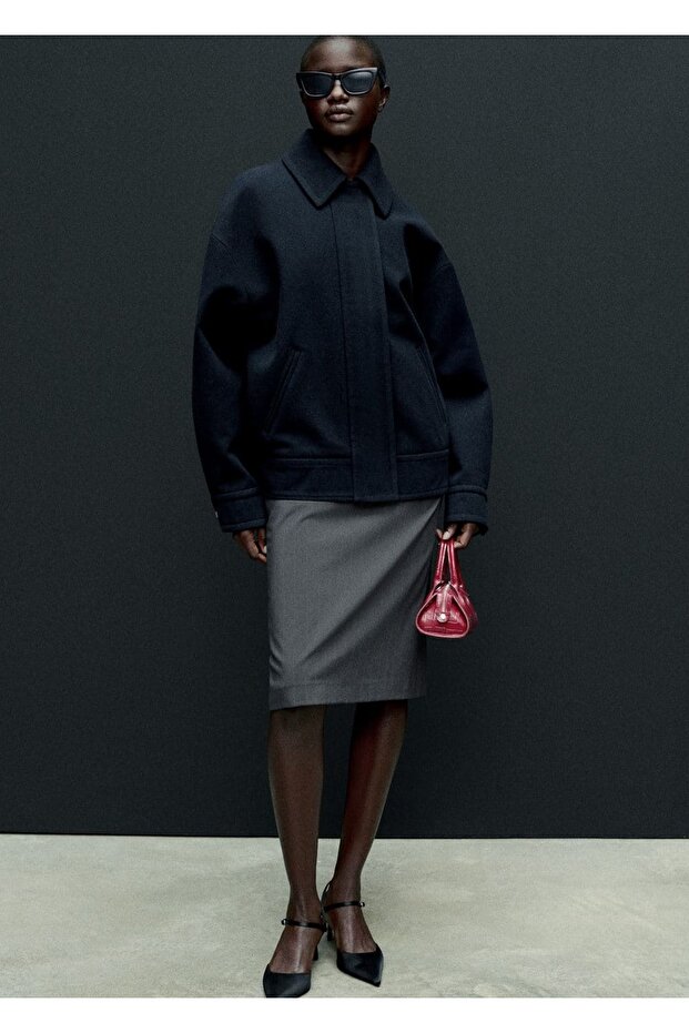 Schmal gestreifter Bleistiftrock - 5