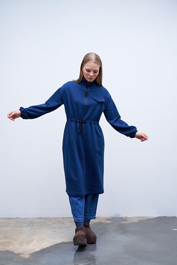 Tünelli Sweatshirt Lacivert - 1