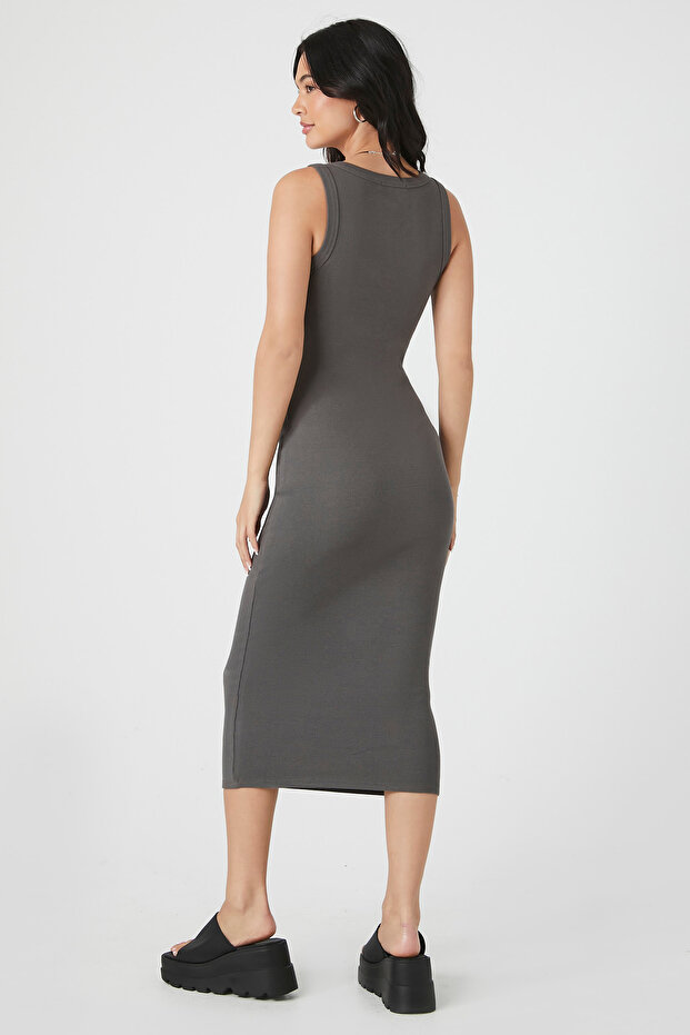 Midi Askılı Elbise - 5