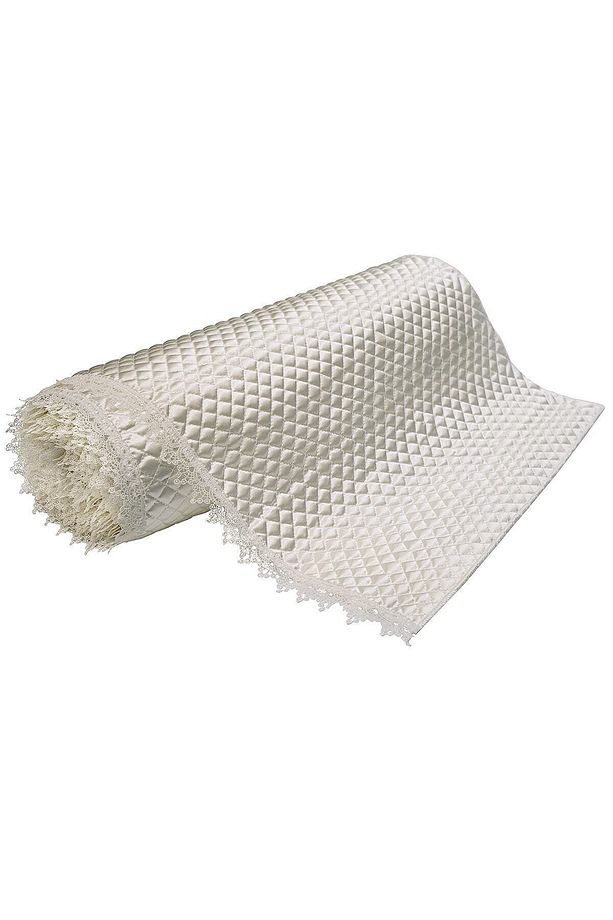 Krem 50 Cm X 10 Mt Fransız Güpür Lüks Saten Kapitone Raf Örtüsü / Çekmece Örtüsü / Dolap Içi Örtü - 5