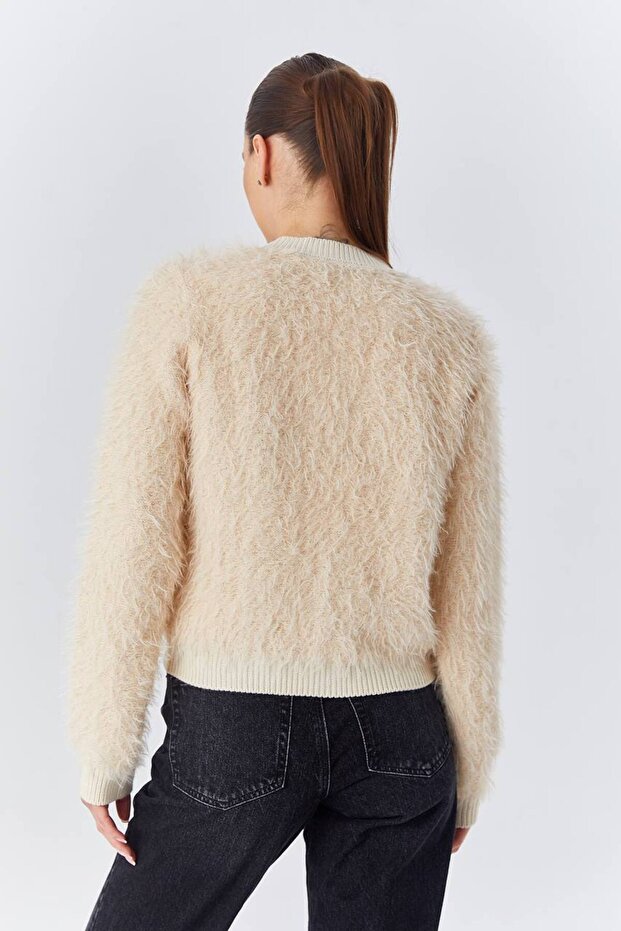 Ekru Triko Hırka - 3