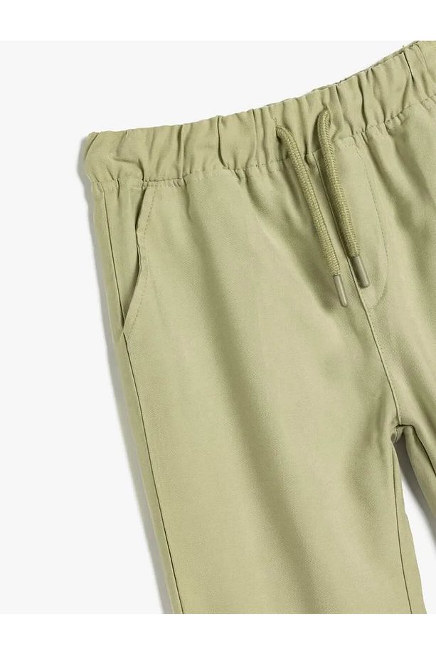 Jogger Pantolon Cep Detaylı Viskon Kumaş - 3