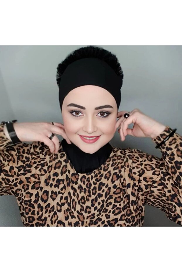 Bonnet Knob Hijab Frilly Shawl - Fir 241410