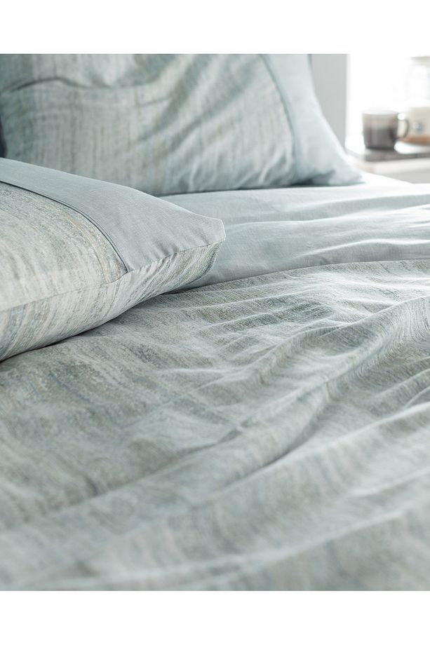 Sarthe King Size %100 Pamuk Madame Coco Crep Baskılı Nevresim Takımı - Mavi - 3