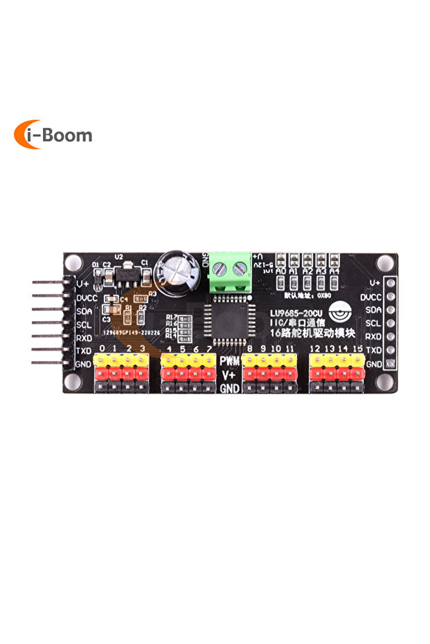 لوحة تشغيل سيرفو PWM LU9685 ذات 16 قناة وواجهة IIC ووحدة تحكم LU9685 لروبوت Ar-duino... - 2