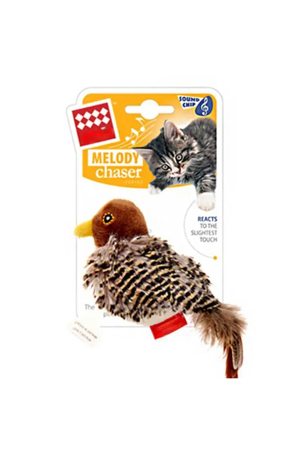 Interactive Cat Toys Flying Bird Cat Toy Flapping Wings Sparrow Catnip Toys Vivid Chirpi]ng Simul... - 1