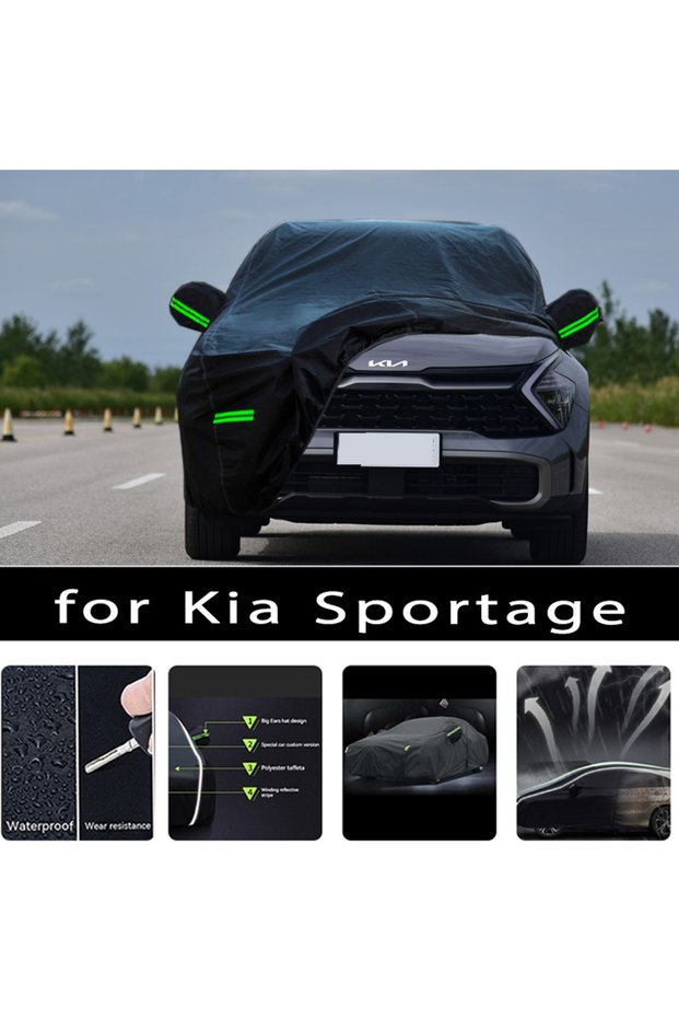 For Kia Sportage Outdoor Protection Full Car Covers Snow Cover Sunshade Waterproof Dustproof Exte...