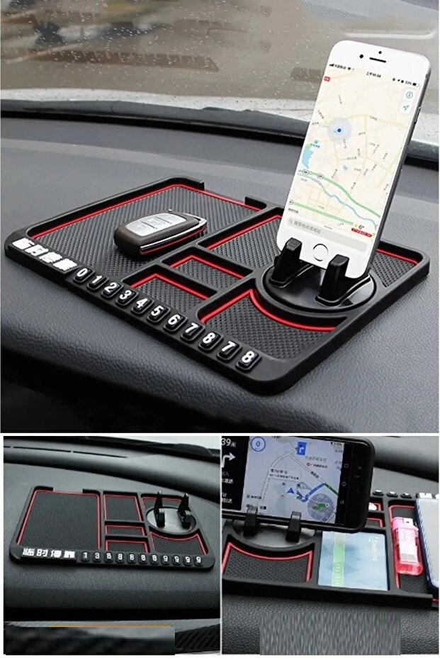 Multifunctional Non-Slip Car Torpedo Mat Car Car Parking Numberer Phone Holder