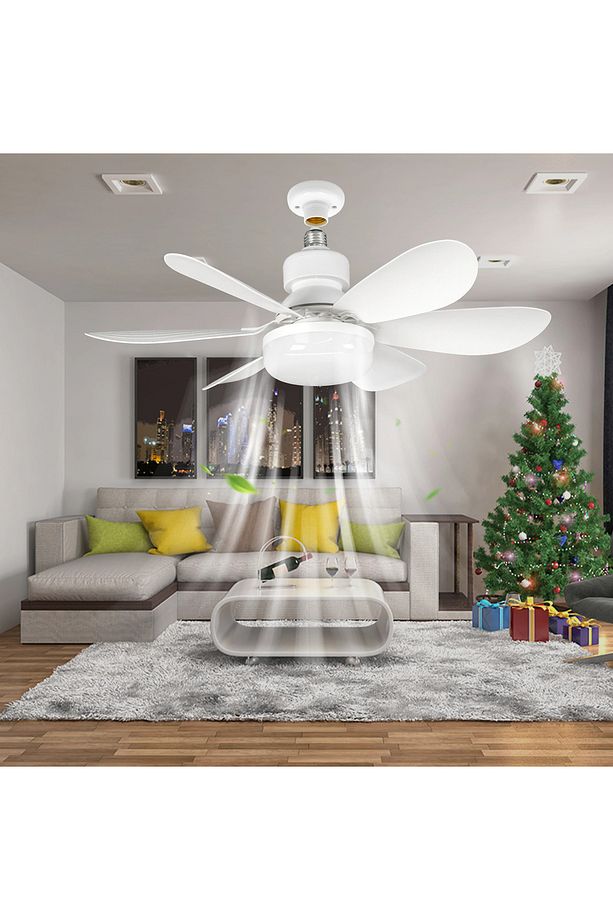 Dimmable Light Color Temperature Modern Mount Control Smart E27 Led Ceiling Fan Light ( 5 Kanatlı ) - 1