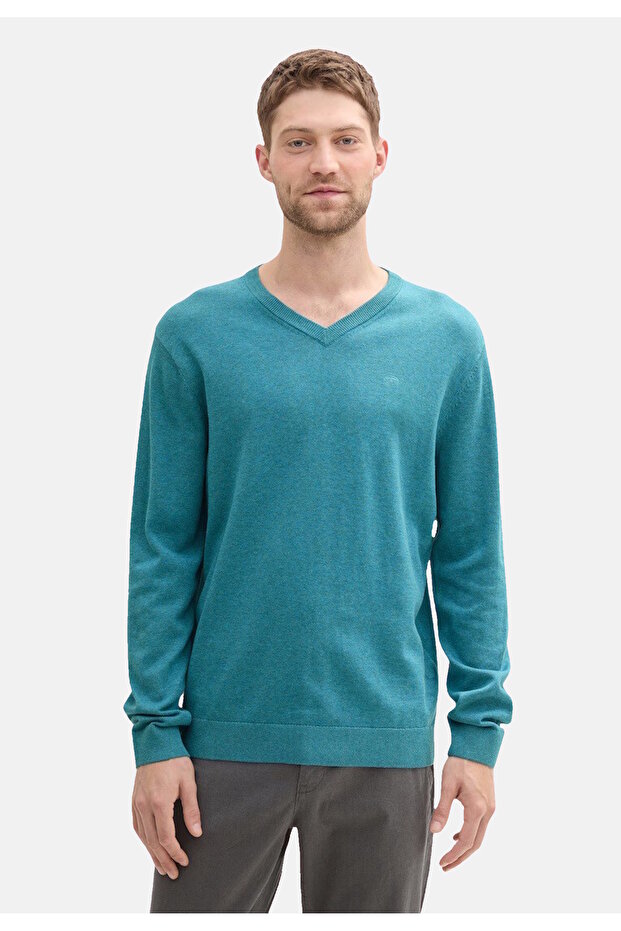 Pullover Strickpullover V-Ausschnitt - 3