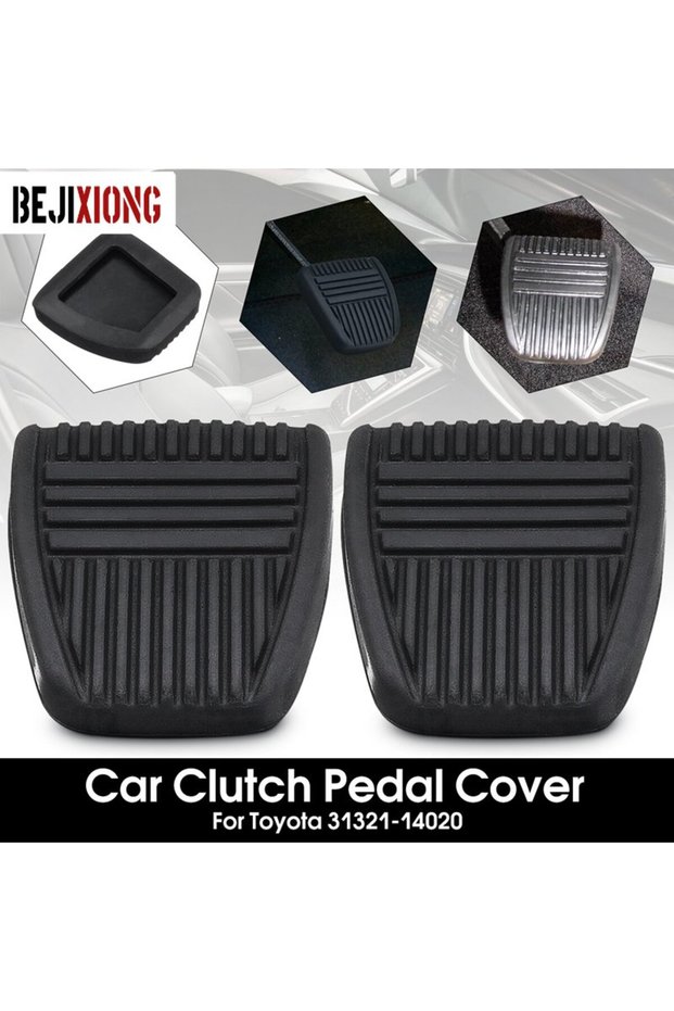 1pc Black Brake Clutch Pedal Pad Cover Trans Vehicles For Toyota/Camry/Celica/Paseo/RAV4/T...