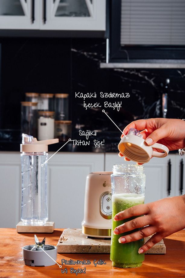 Smoothie Blender Öğütücü Fonksiyonlu Çift Şişeli Smothie Blendır Lc-sbl01 - 7