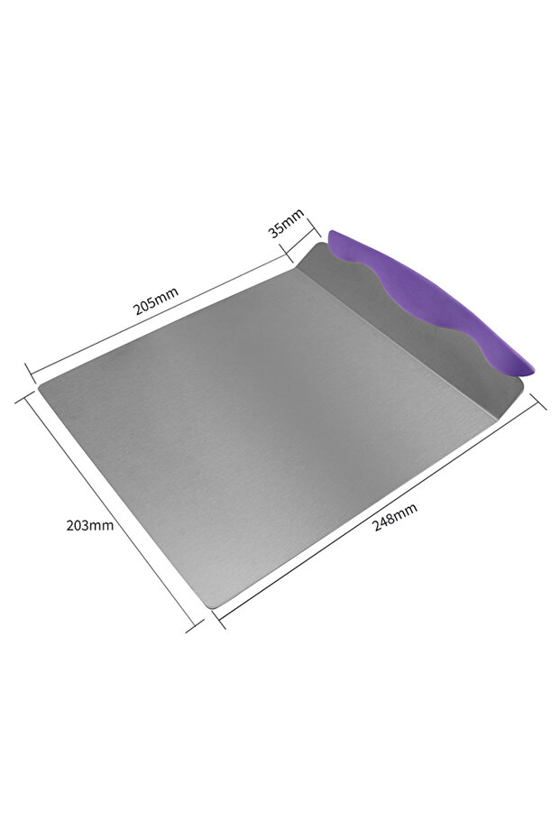 Purple Stainless Steel Cake Tray Transfer Scoop Cake Moving Plate Baking Tool Bread Pizza Blade Lift