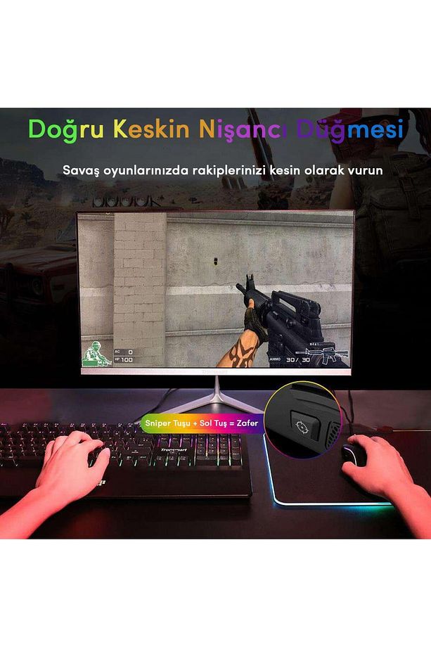Tg007 Makrolu 7200dpı Rgb Ledli Gaming Oyuncu Mouse - 5