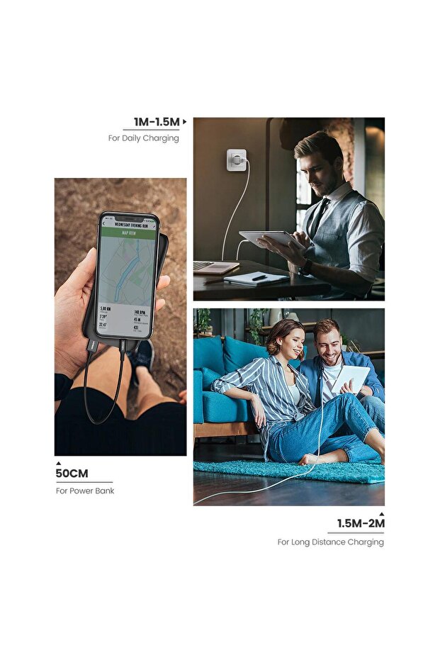 İphone Lightning 2.4a Data Ve Şarj Kablosu Siyah 2 Metre - 4