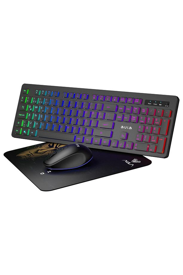 Ac208 Rainbow 2.4ghz Kablosuz Şarjlı Türkçe Q Klavye / Mouse Ve Mousepad Seti - 1
