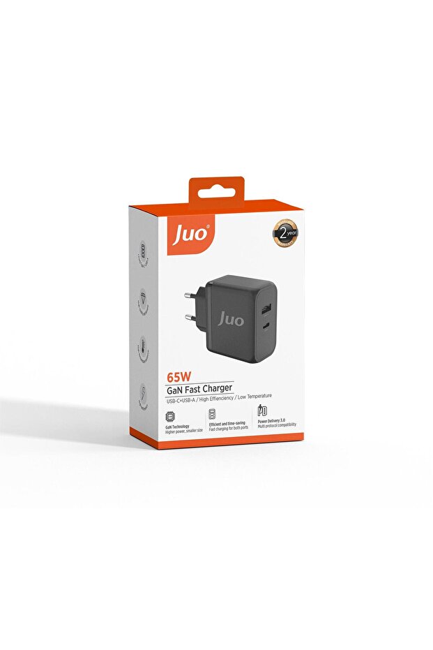 65w Gan Usb-c Usb-a Şarj Aleti Iphone & Ipad & Macbook & Notebook Uyumlu Pd Type-c Hızlı Şarj - 7