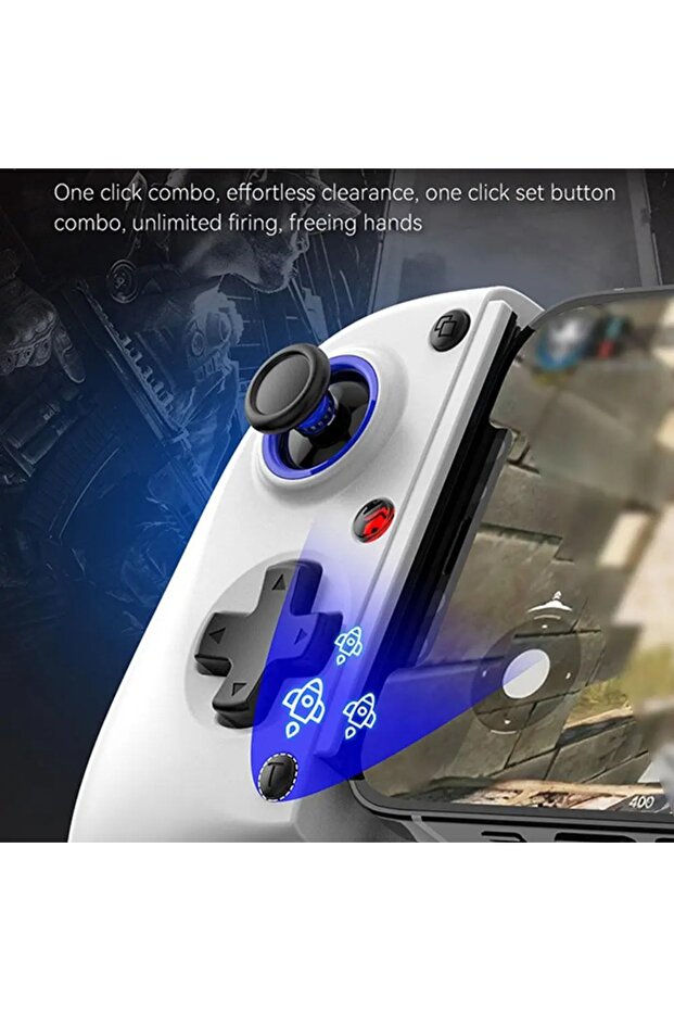D11 Mobile Phone Stretching Game Controller Bluetooth Stretching Cooling Game Controller Gamepad ... - 3