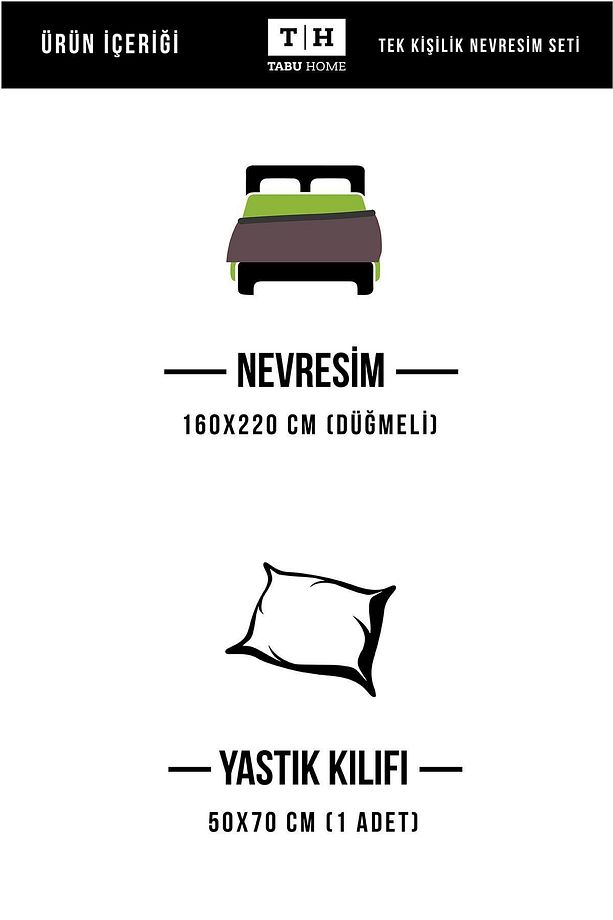 İpliği Boyalı Çift Taraflı Bej Tek Kişilik Nevresim Seti - 4