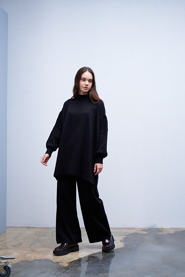 Manolya Triko Takım Siyah - 8