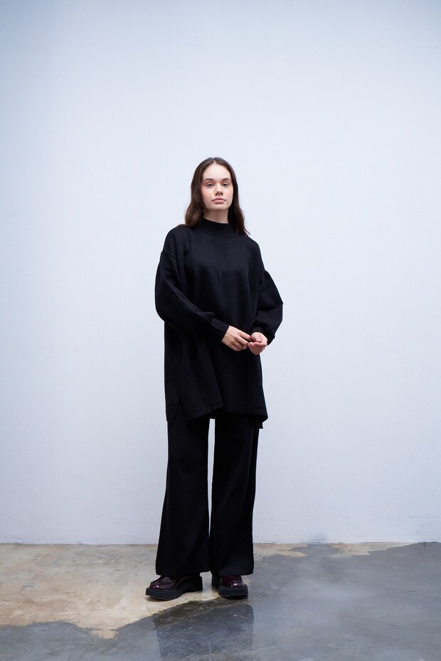 Manolya Triko Takım Siyah - 5